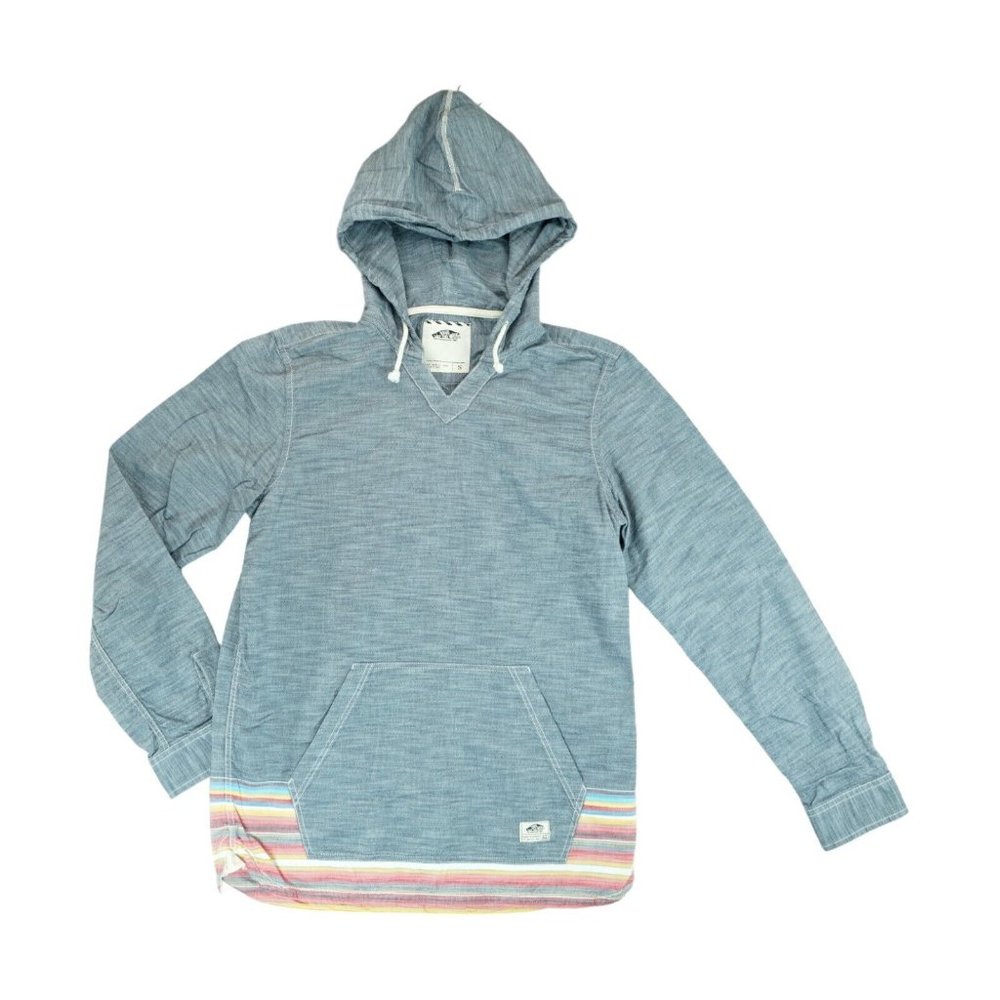 Rare Men's Hoodie Canvas Beach LightWeight Sweatshirt Size Small Long Sleeve